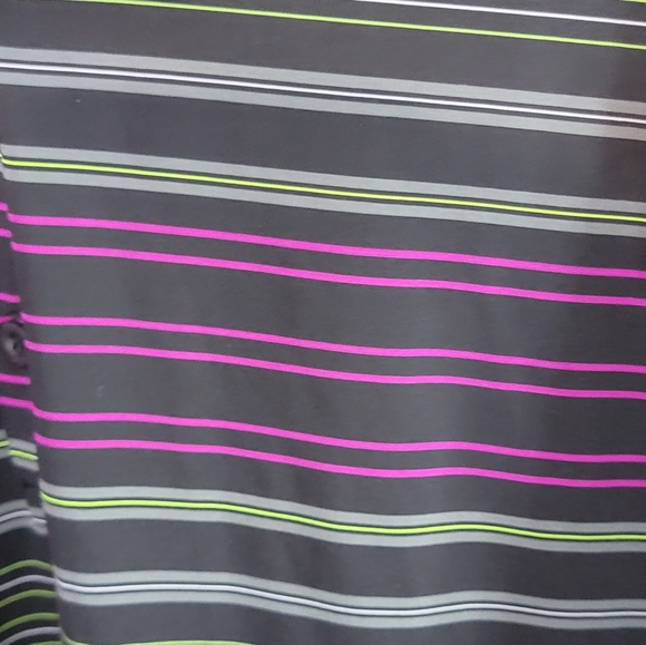 Nike Black and Purple Striped Polo Shirt Size 2XL - Picture 2 of 4